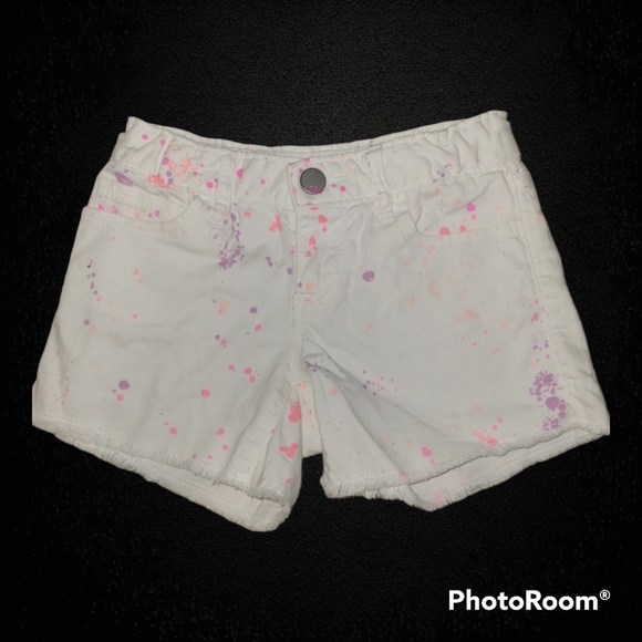GAP | Bottoms | Girls White Paint Splatter Shorts | Poshmark
